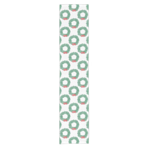 Christmas Wreath Short Table Runner