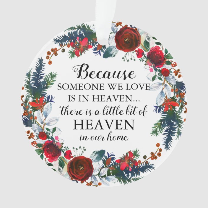 Christmas Wreath Someone in Heaven Ornament