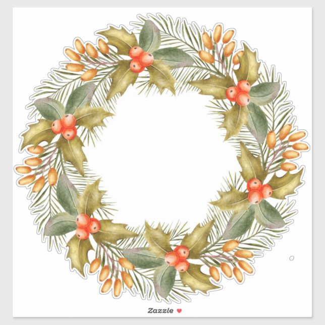 Christmas Wreath Sticker (Sheet)