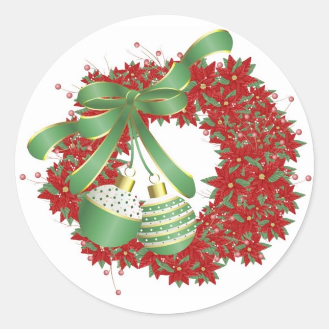 Christmas Wreath Sticker - SRF (Front)