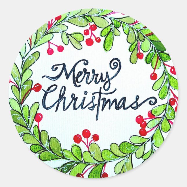 Christmas Wreath Stickers (Front)