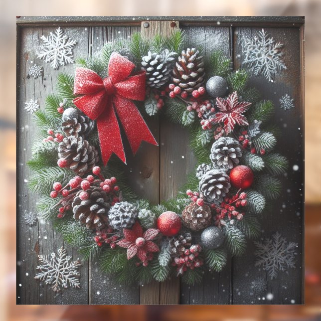 Christmas Wreath Window Cling (Sheet 2)