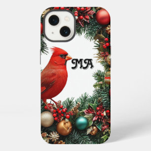 Christmas Wreath With Cardinal Bird iPhone 13 Case