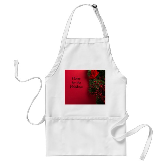 christmas wreath with red berries standard apron (Front)