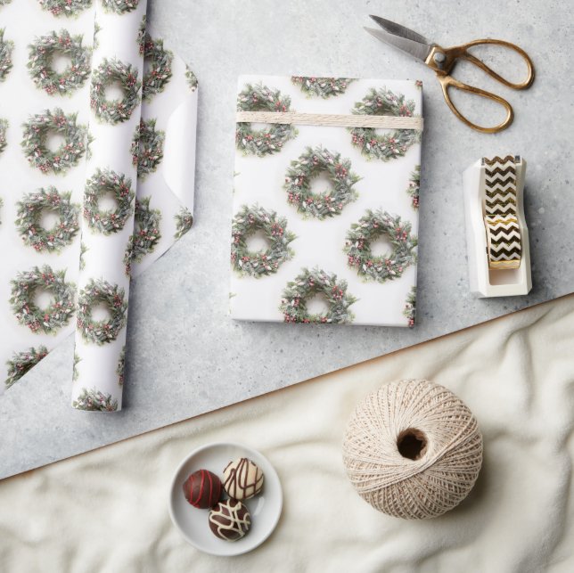 Christmas Wreath Wrapping Paper (Crafts)