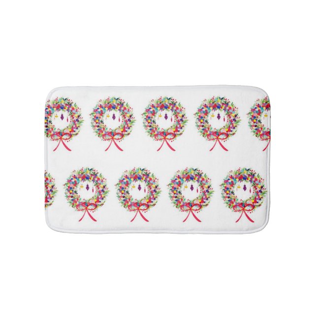 ***CHRISTMAS WREATHS*** BATH MAT (Front)