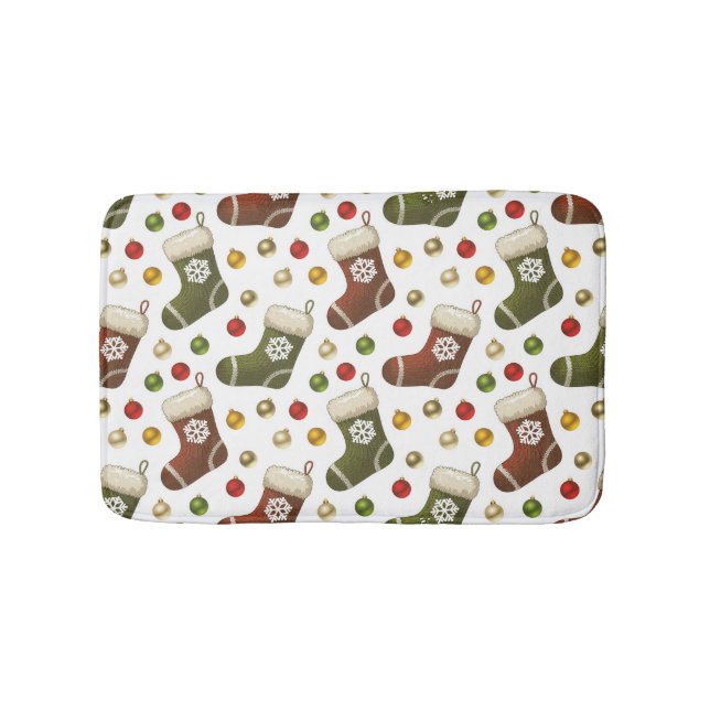 Christmas Wreaths Bath Mat (Front)