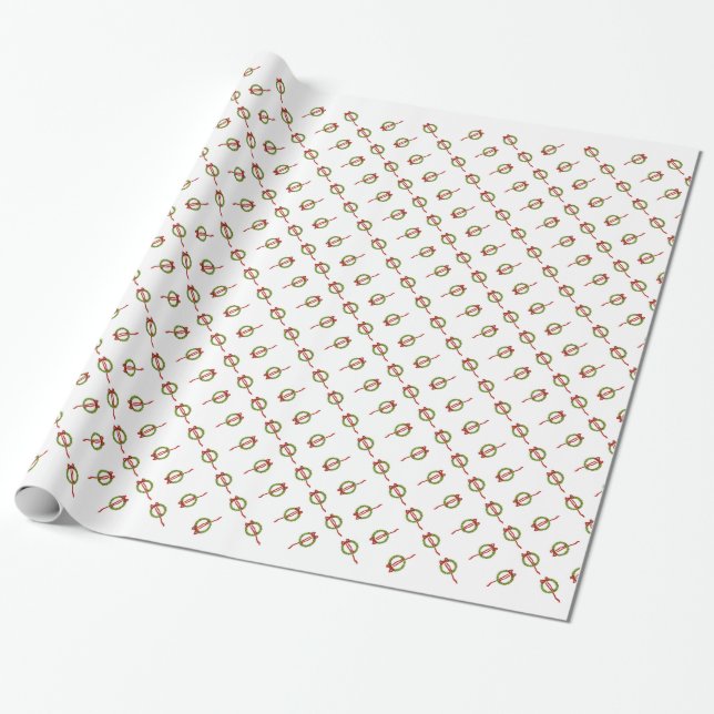 Christmas Wreaths Gift Wrap (Unrolled)