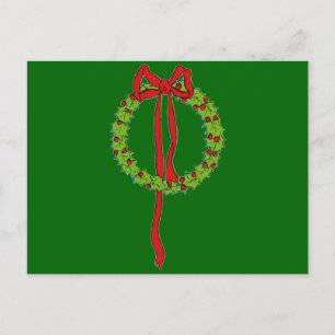 Christmas Wreaths Postcard
