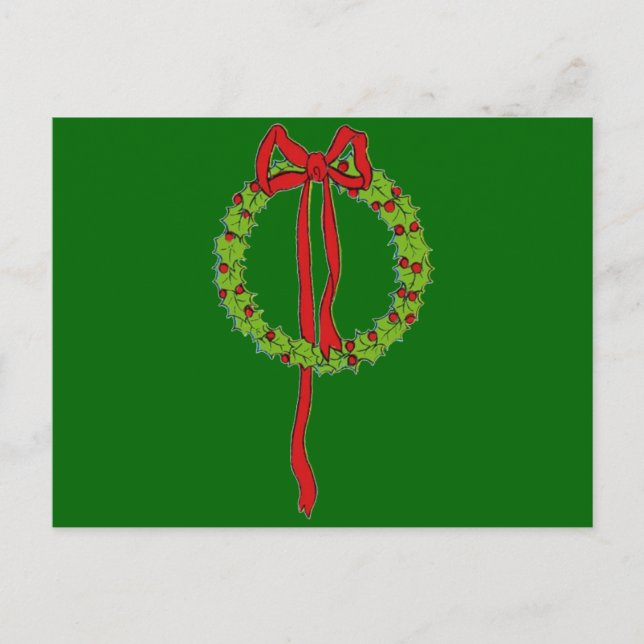 Christmas Wreaths Postcard (Front)