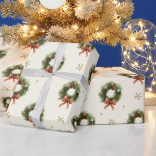 Christmas Wreaths Wrapping Paper