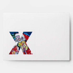 CHRISTMAS X LETTER /SANTA CLAUS WITH VIOLIN ENVELOPES