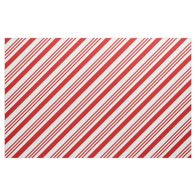 Christmas Xmas Candy Cane Stripes Retro Pattern Fabric (Fat Quarter)