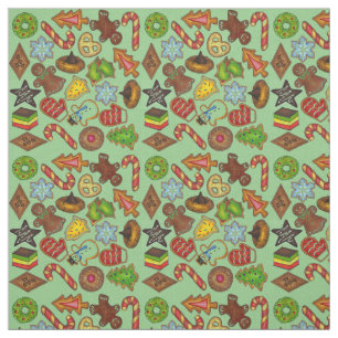 Christmas Xmas Cookies Holiday Baking Treats Fabric