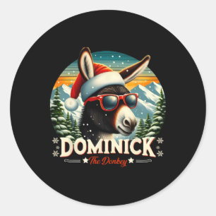 Christmas Xmas Dominick The Donkey Christmas Donke Classic Round Sticker