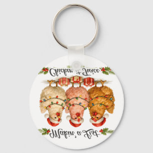 Christmas Xmas Farm Life Makin' A List Chicken Its Key Ring