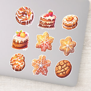 Christmas Xmas Gingerbread Cookies Set of 9