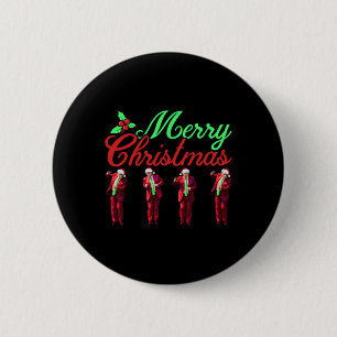 Christmas Xmas Pajamas Holiday Funny Trump Dance S 6 Cm Round Badge