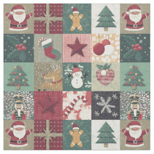 Christmas (Xmas) patchwork Fabric