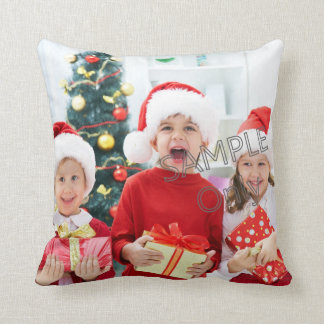 Christmas Xmas Photo Template children or family Cushion