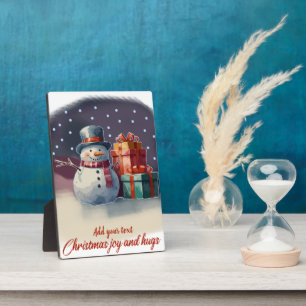 Christmas xmas Tabletop Plaque with Easel