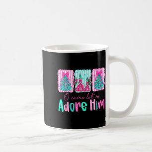 Christmas Xmas Tree Preppy Oh Come Let Us Adore Hi Coffee Mug