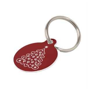 Christmas Xmas Tree Winter Merry Bright Holiday Pet Tag