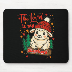Christmas Xmas Vibes Christian The Lord Is My Shep Mouse Pad