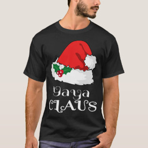 Christmas Yaya Claus Matching Pajama Santa Hat X-m T-Shirt