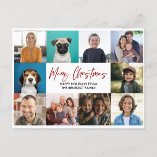 CHRISTMAS YEAR IN REVIEW 10 PHOTOS HOLIDAY POSTCARD