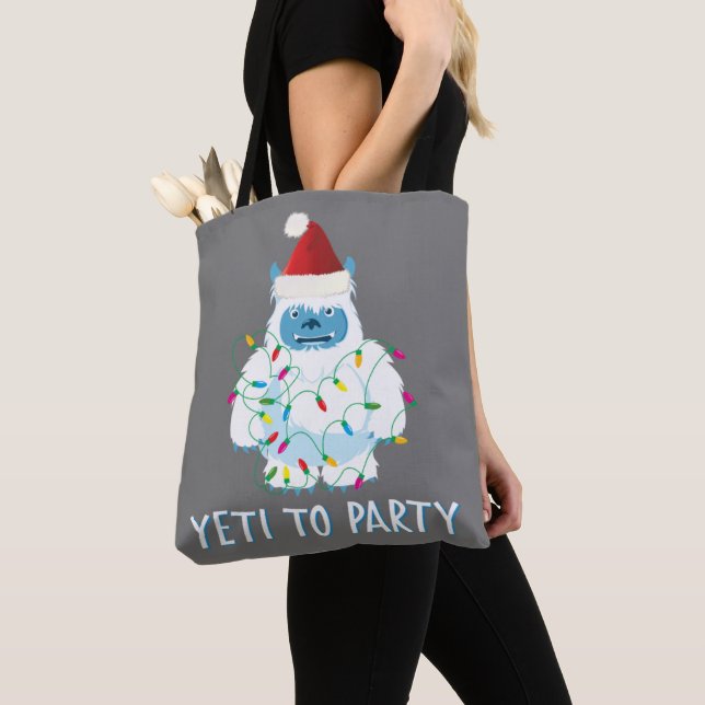 Christmas Yeti To Party T-Shirt Cute Yeti for Xmas Tote Bag (Close Up)