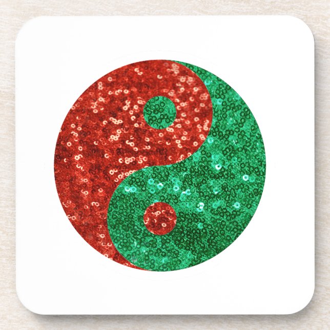 christmas yin yang coaster (Front)