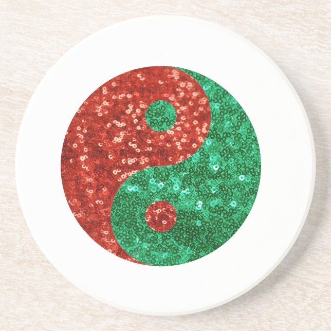 christmas yin yang coaster (Front)