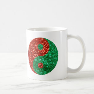 christmas yin yang coffee mug
