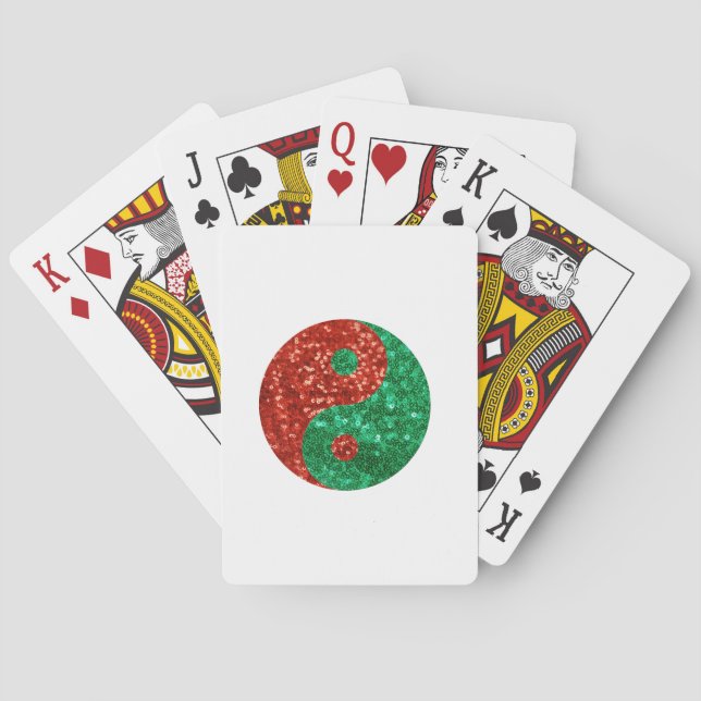 christmas yin yang playing cards (Back)