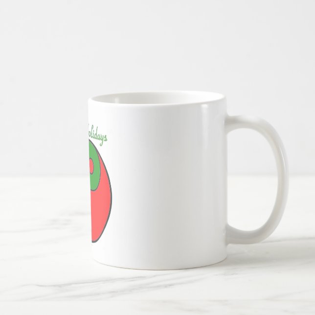 Christmas Yin Yang Poinsettia Coffee Mug (Right)
