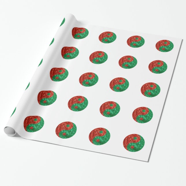 christmas yin yang wrapping paper (Unrolled)