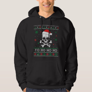 Christmas Yo ho ho UGLY Pirate Funny Pyjamas Famil Hoodie