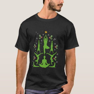 Christmas Yoga Instructor Namaste Santa Claus Medi T-Shirt