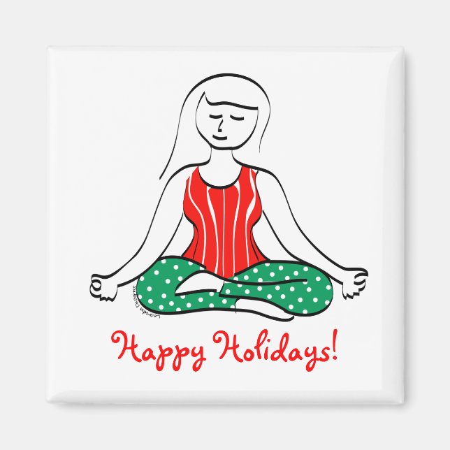Christmas Yoga Magnet (Front)