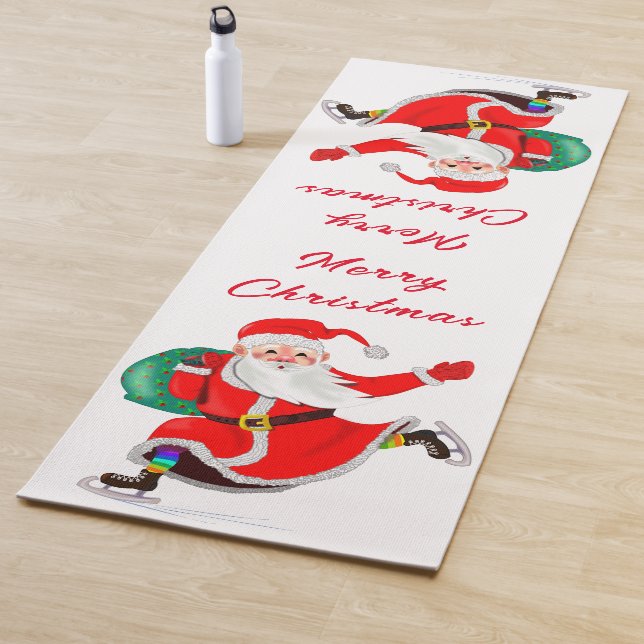 Christmas Yoga Mat Santa with Gifts For You (In Situ)