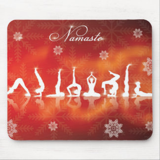 Christmas Yoga Mouse Pad