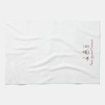 Christmas yoga  snowmen kitchen towel