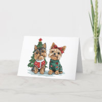 Christmas Yorkie Dogs