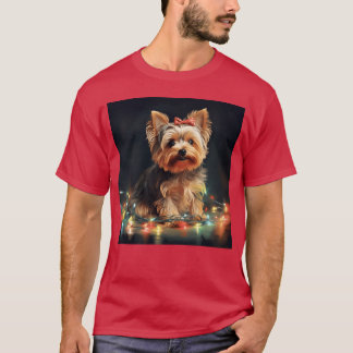 Christmas Yorkie girl T-Shirt