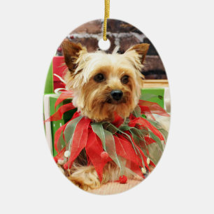 Christmas - Yorkie - Kinsey Ceramic Ornament