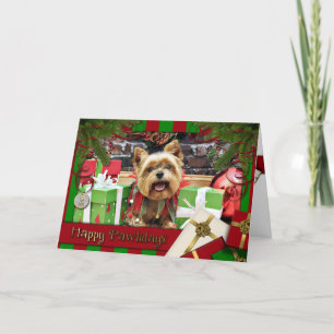 Christmas - Yorkie - Sunny Holiday Card