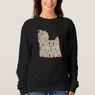 Christmas Yorkie Yorkshire Terrier Dog Wrapping Pa Sweatshirt