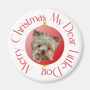 Christmas Yorkshire Terrier Magnet