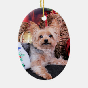 Christmas - Yorkshire Terrier - Vinnie Ceramic Tree Decoration